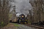 RBMN 2102 with a coal train at Fisher Dam Road grade crossing